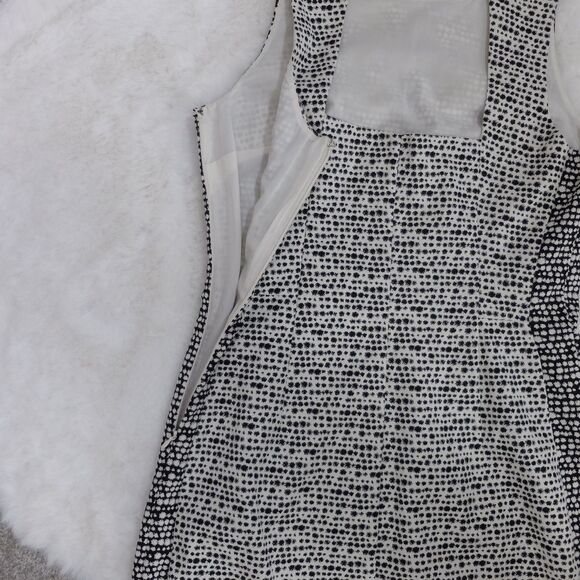 Banana Republic Factory Black and White Sleeveless Open Back Dress Size 8 - Picture 8 of 10